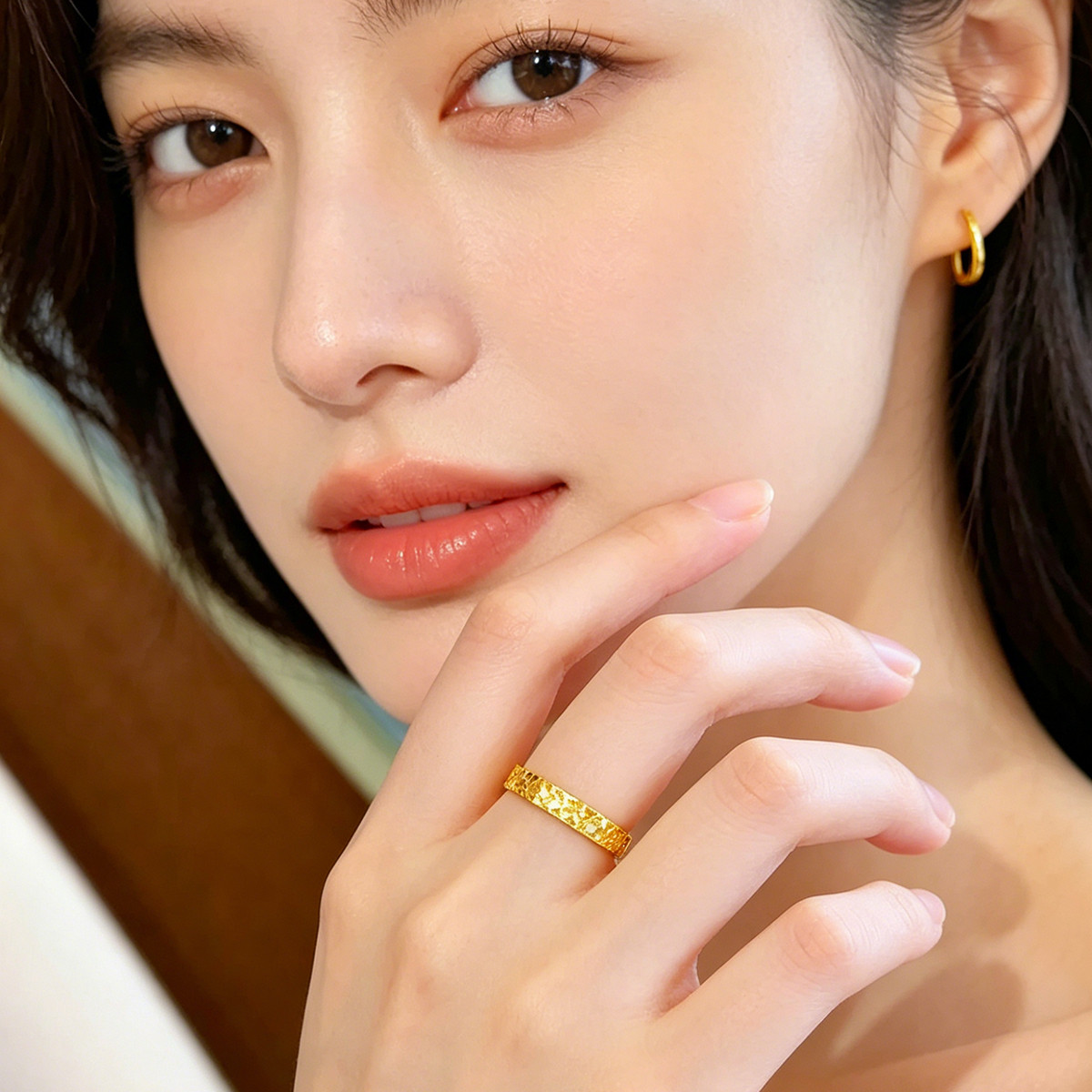碎冰冰戒指环纯银开口轻奢小众设计高级感生日礼物送女友图片