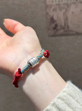 足银999编绳手链女轻奢高级感2025年小众手环时尚百搭民族风饰品