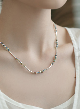 925银不规则民族风项链锁骨链女轻奢高级感小众设计链子配饰