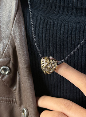 925银爱心/心形通勤风项链锁骨链女轻奢高级感小众设计毛衣链