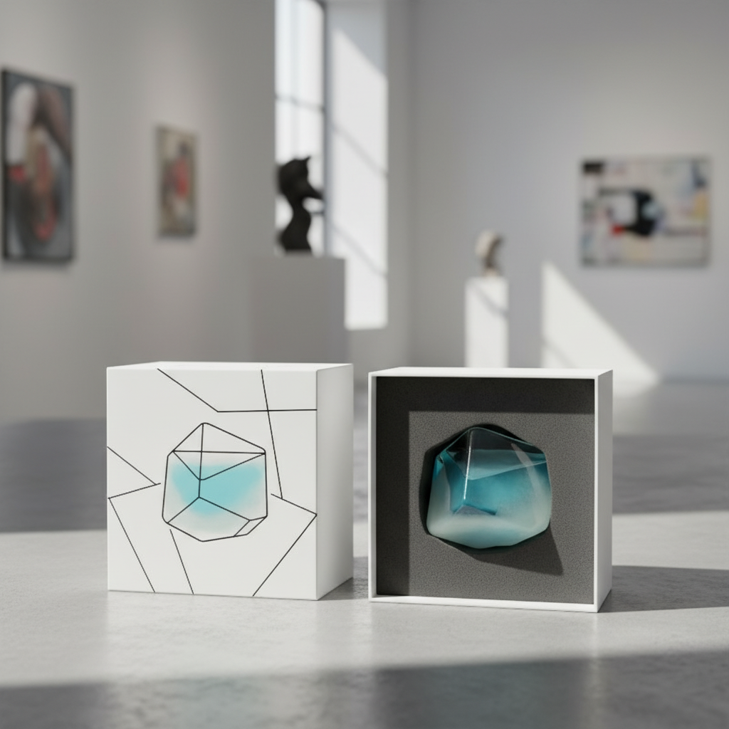 现代简约玻璃摆件礼盒套装