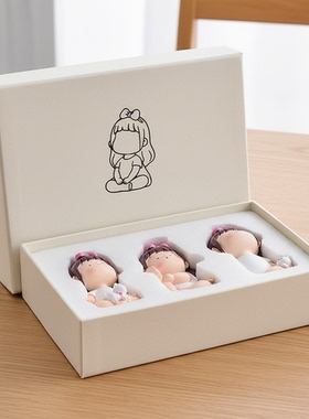 可爱卡通人物装饰摆件礼盒装