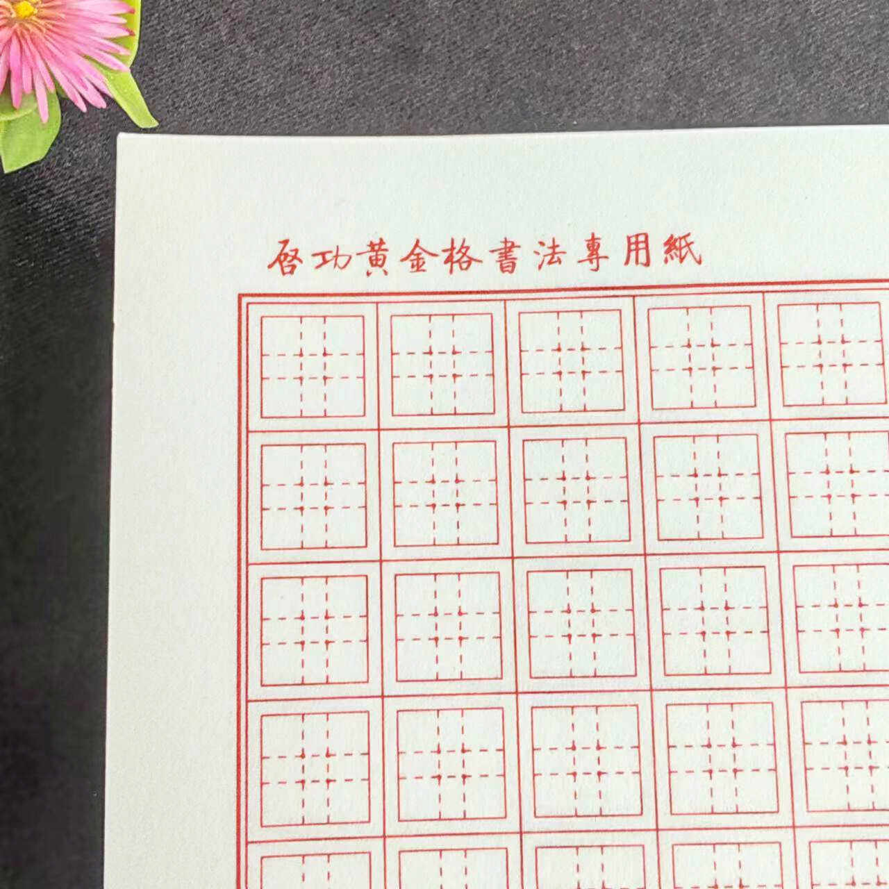 启功黄金格硬笔书法用纸练字本小学生钢笔中宫格九宫格井字练字纸