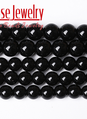 7A纯黑乌金黑曜石散珠  DIY半成品手链项链编织串珠配件情侣饰品