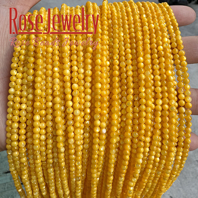 淡水贝壳小珠子蜜蜡黄贝壳贝珠 手工编织手链项链饰品配件