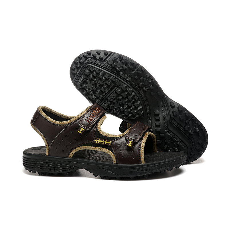 高尔夫鞋男沙滩凉鞋魔术贴防滑2025新款夏季透气休闲运动鞋男外贸