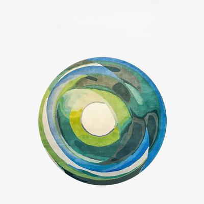 原创设计游牧草原地毯抽象艺术客厅卧室茶几垫圆形地毯房间衣帽间