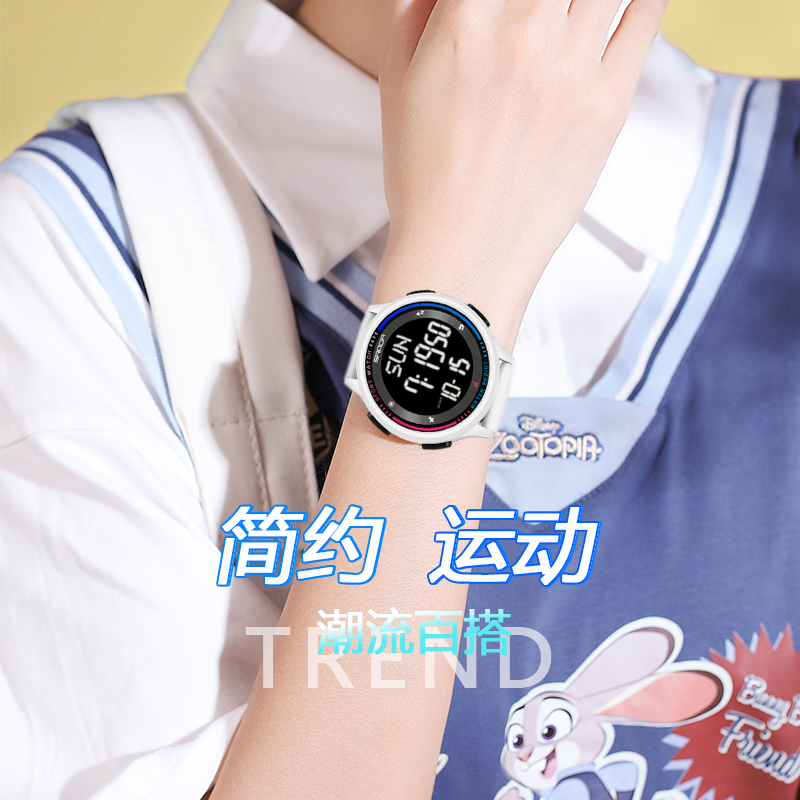 青少年手表女2025新款防水运动中学生高中生夜光闹钟电子手表男款
