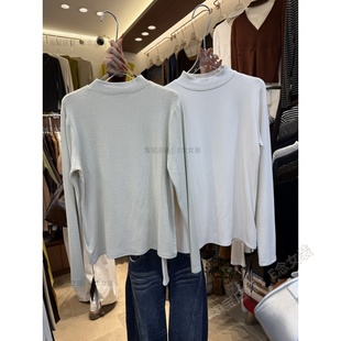 纯色百搭显瘦内搭上衣女2025 立领加绒保暖打底衫 E念8002冬季 新款