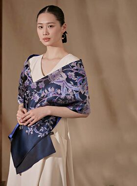 上久楷四季通用女宋锦长巾