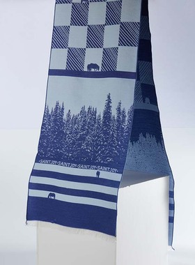 SAINTJOY/上久楷 丝毛围巾 丝毛长巾 喀纳斯雪景 CJS23019