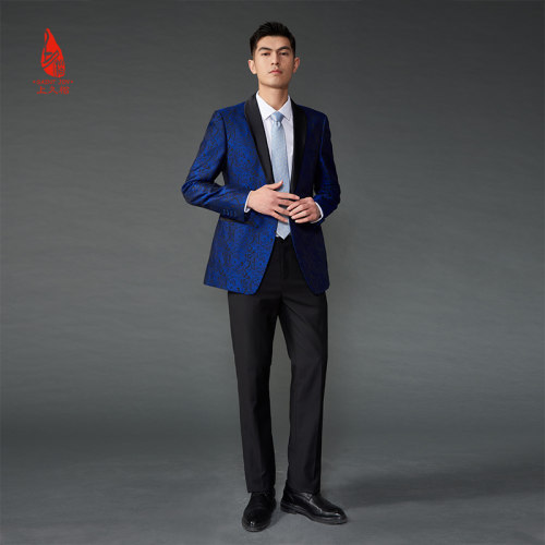 SAINTJOY/上久楷 宋锦领带 S纹 淡蓝LD15602-1