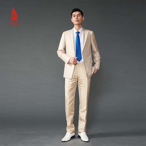 SAINTJOY/上久楷真丝领带商务绅士点条深蓝色桑蚕丝领带礼盒包装