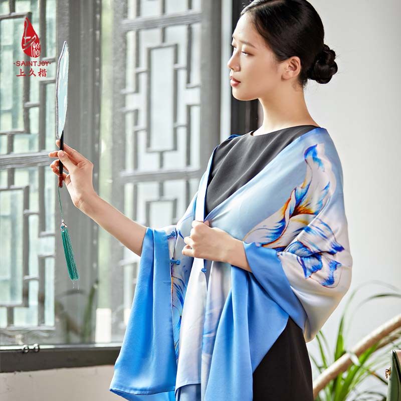 上久楷四季通女真丝披肩