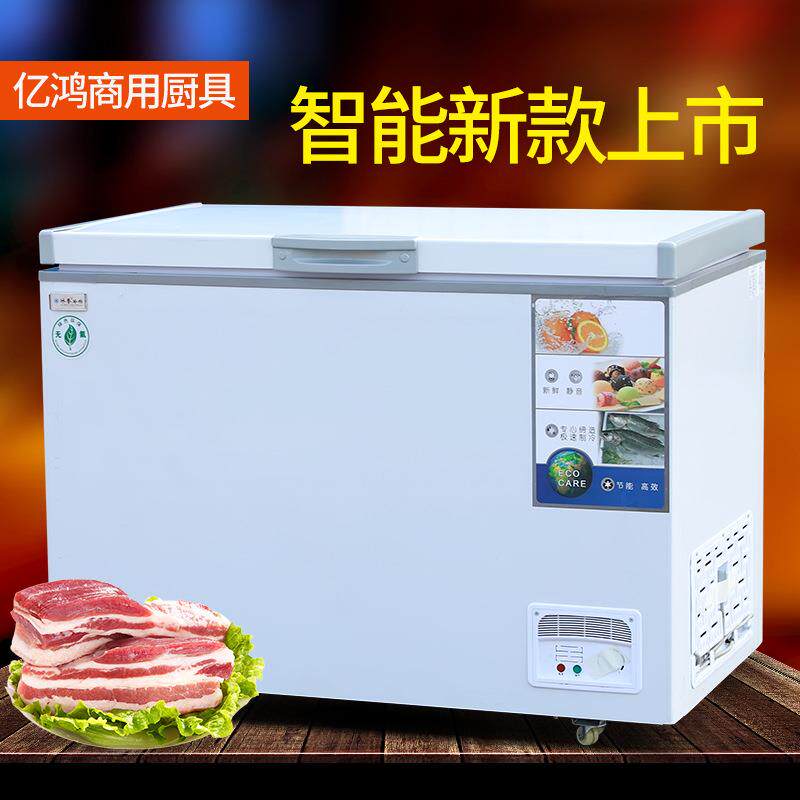 卧式冰柜商用大容量冰箱家用冷藏冷冻保鲜双温冷柜展示冰柜