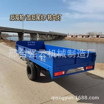 新型油电加长三轮车无刷电机农用搬运车厂区倒货拉货三轮车电动