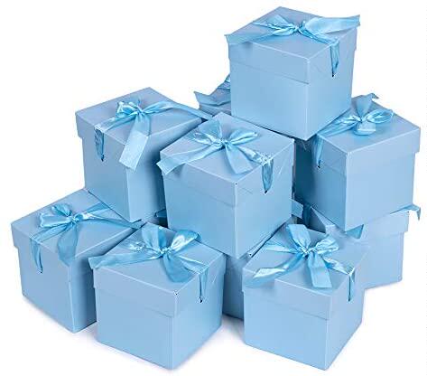 12 pcs nested squared wrap gift boxes with lids for party gi