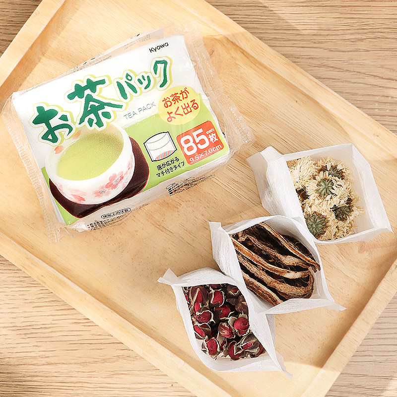 日本进口茶包袋一次性茶叶包装泡茶过滤袋煎药卤味香料分装袋85片