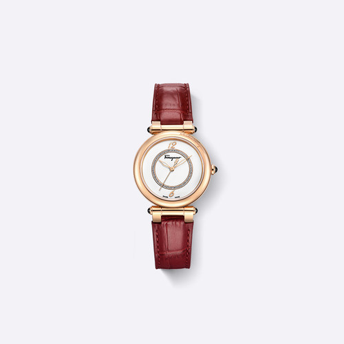 FERRAGAMO/菲拉格慕手表女红色轻奢华丽气质礼物