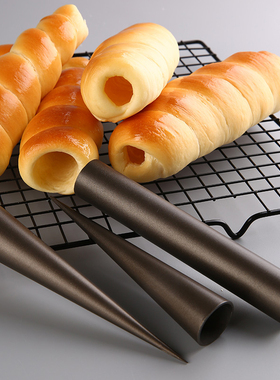 三能丹麦螺管sn4161牛角空心奶油号角海螺卷面包羊角酥模具42124