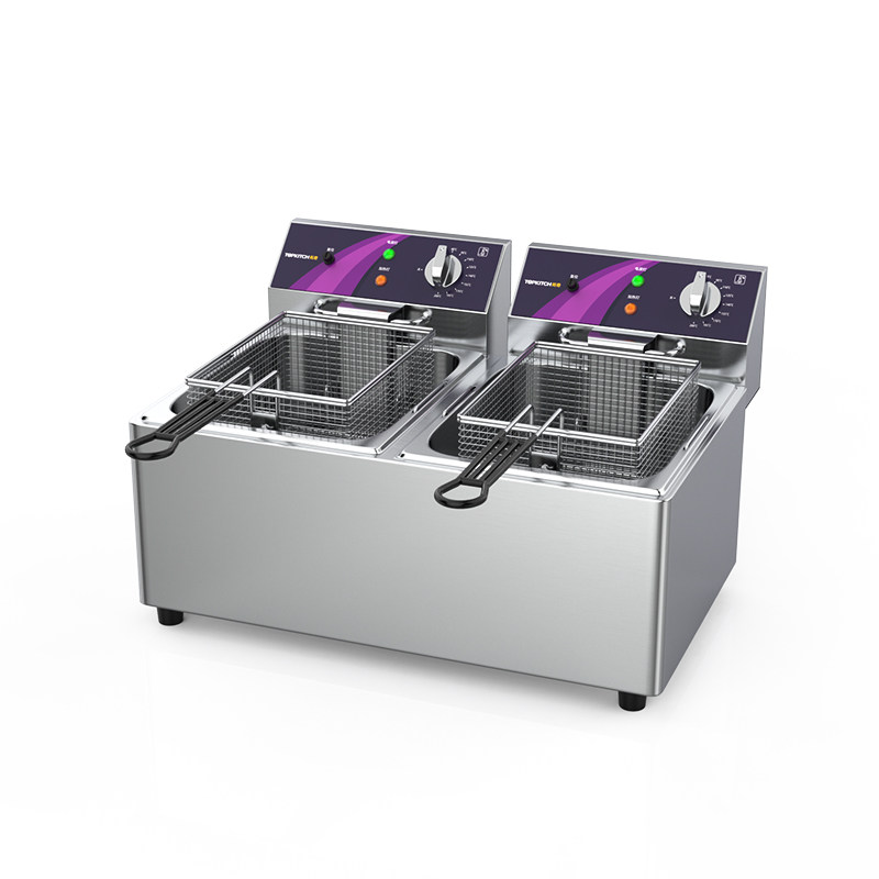 TOPKITCH拓奇电炸锅商用电炸炉双缸大容量油炸锅炸薯条油条油炸机