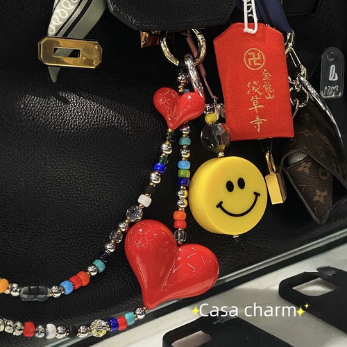 stringting爱心钥匙扣龙骧包挂件