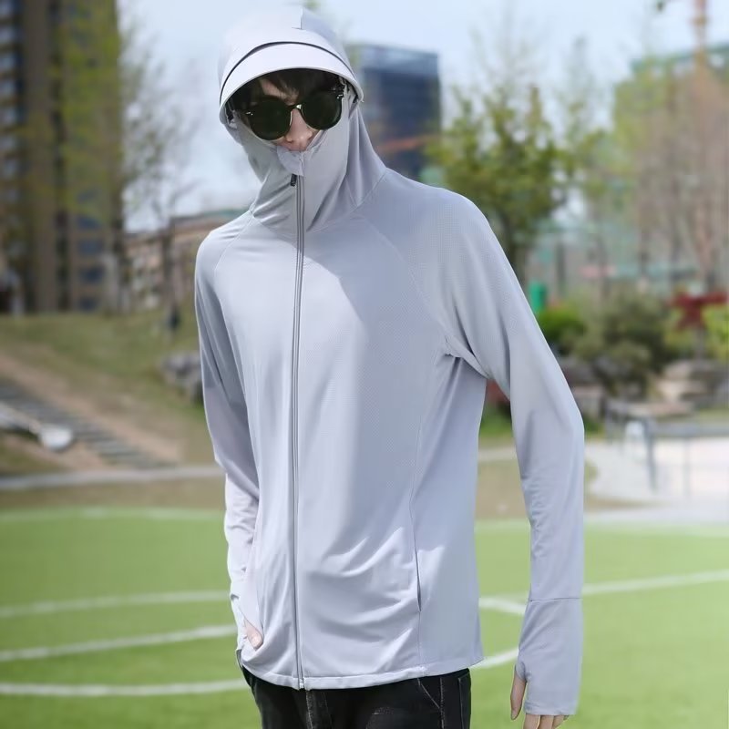 冰丝大码防晒衣男300斤轻薄透气夏季加肥加大防晒服男款胖子外套