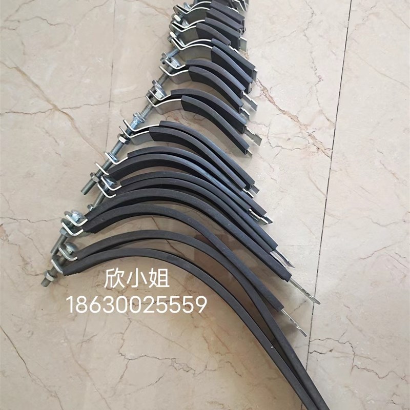 C型钢配件绝缘保温P型管卡P型抱箍p型管束抗震内衬U支架镀锌P型卡