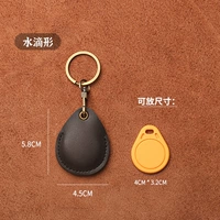 Cowhide Access Card Cover-Water-Black Black