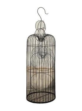 简约铁艺金属鸟笼工艺品样板房酒店会所玄关大厅装饰小品艺术摆件