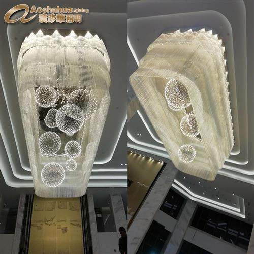 定制火花球售楼部沙盘灯蒲公英满天星火花球吊灯创意球形烟花灯