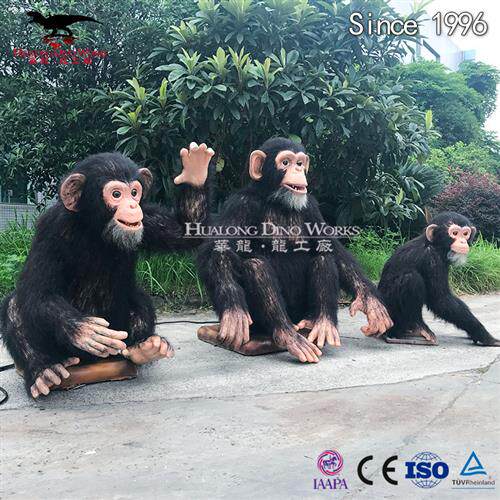 大型仿真会动会叫猴子大猩猩动物模型自贡动物厂家直销景区摆件
