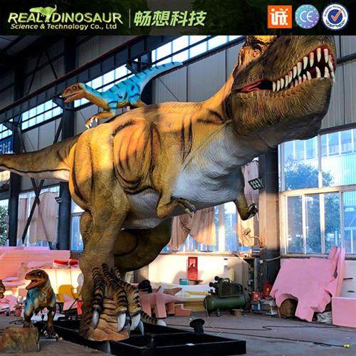 带动作的仿真恐龙模型户外大型恐龙机电模型霸王龙迅猛龙打斗