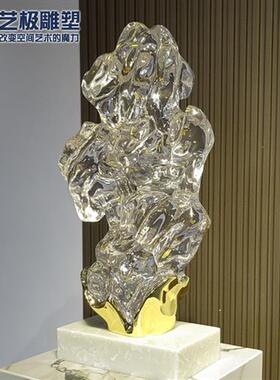 新中式白菜玄关招财摆件酒店大堂售楼处透明树脂雕塑公司装饰品