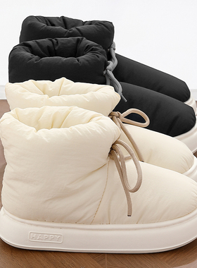 雪地靴女款2025新款冬季高帮鞋子厚底防滑保暖加绒毛棉鞋女士冬天