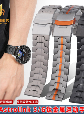 季娅唯适配北斗Astrolink S/P系列钛金属表链TA700快拆手表带22mm