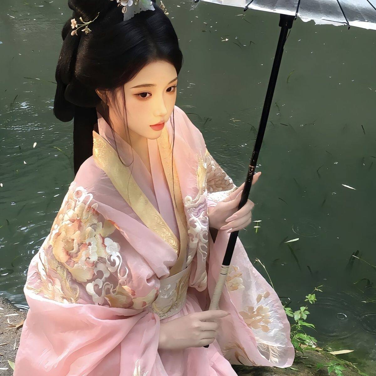新款爆款虞姬战国袍新款爆款原创重工刺绣清冷甜美汉元素女款全套