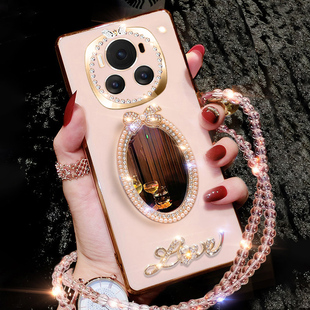 华为荣耀magic6手机壳镶钻mgaic6pro硅胶补妆镜BVL一AN00保护套全包16防摔majic软migac6新款魔术por女m6创意