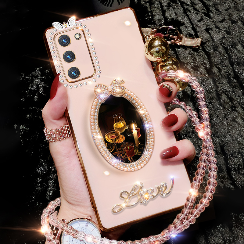 oppoA55硅胶镜面镶钻新款