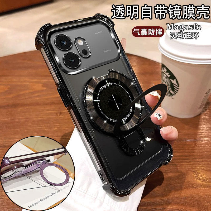 适用华为VKJ一AN90硅胶保护套荣耀600元气版手机壳磁吸支架5g新款honor6oo防摔全包H0N0R 六百元气版外壳男女
