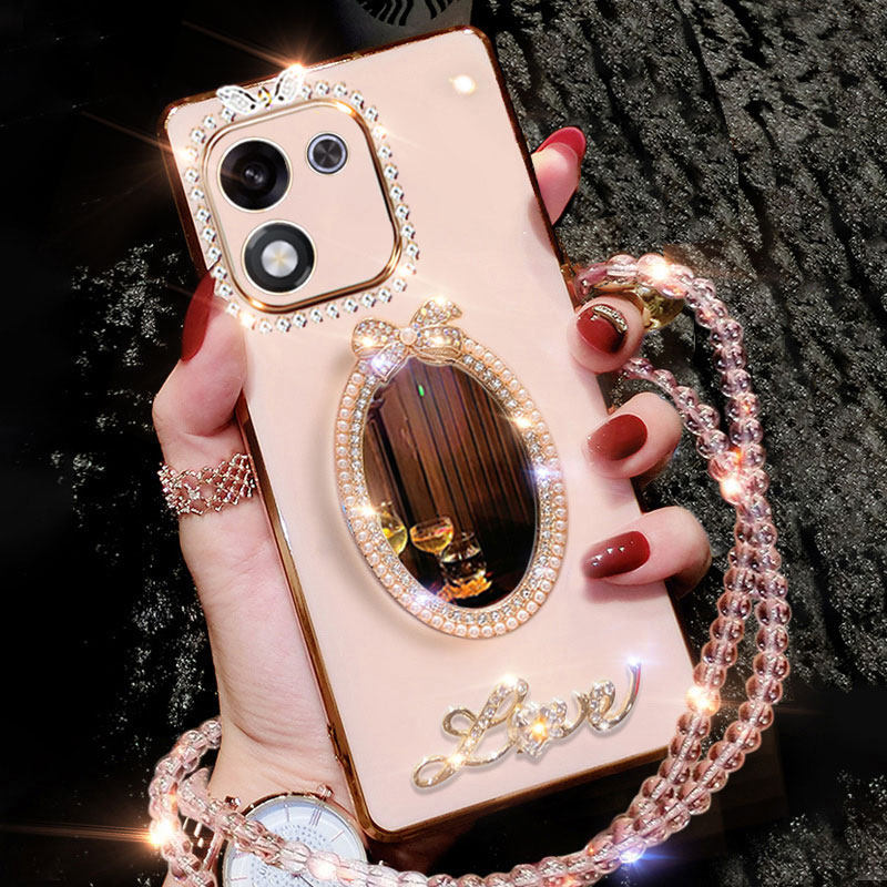 适用华为荣耀X70i手机壳补妆镜honor x70i新款保护套ABR一AN00硅胶镜头全包防摔honor软壳ANOO外壳潮女高级感