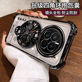 适用华为BKQ一AN80全包气囊防摔荣耀magic8手机壳魔术8pro新款保护硅胶套90透明带镜头膜m8带支架honor男女款