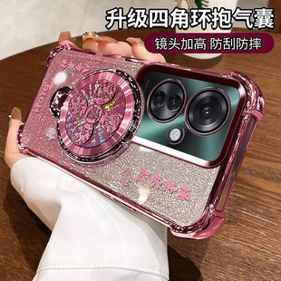 适用CPH2603保护壳风生水起支架OPPOReno11F手机壳reno11f保护套带镜头膜0PP0Reno11F国际版全包软外壳男女款