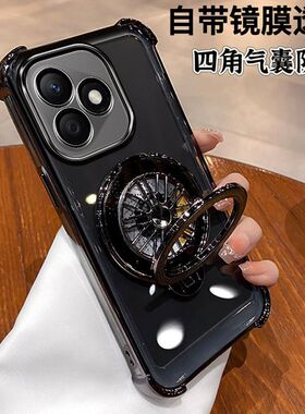 适用华为荣耀X5CPlus手机壳超薄h0n0rx5c硅胶陀螺支架honorX5C保护套新款5g全包防摔叉五C高级plsu气囊男女款