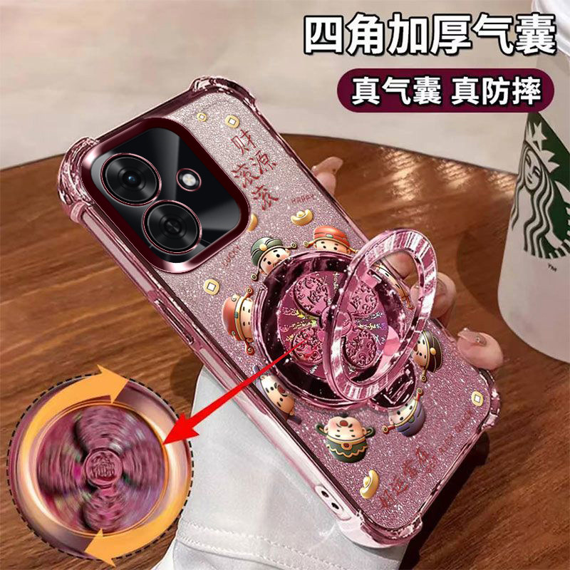 适用华为荣耀Play10a手机壳风生水起支架NLA一AN00新款保护硅胶套honor镜头膜超薄piay全包防摔ins高级感男女