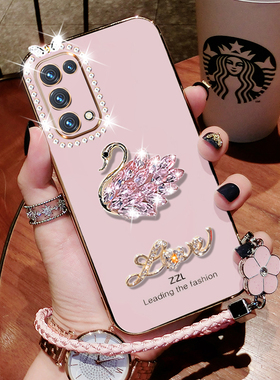 opporeno4手机壳reno4pro新款保护套pdnmoo硅胶镶钻5G全包opopreno防摔opporeon4软壳45g女潮por外壳0pp0潮牌