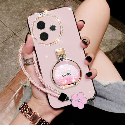 y300i手机壳全包镶钻带支架