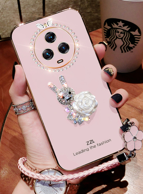 华为荣耀magic5手机壳镶钻PGT一AN00新款硅胶mgaic5pro全包镜头10软壳majic魔术por保护套超薄m5高级感mg女潮