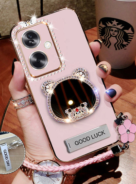 OPPOA1S手机壳opp0 A1S新款硅胶A1i全包镜面opopA1i外壳带支架0ppoA1S 5G保护套PJB110外壳PJU女款oppo高级感