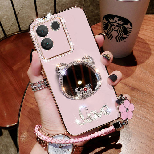 vivos17e硅胶补妆镜镶钻新款